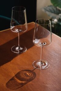 Wine glass with stem